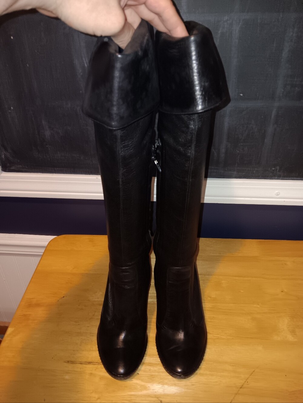 Celine Leather Heeled Over The Knee Boots Size 37